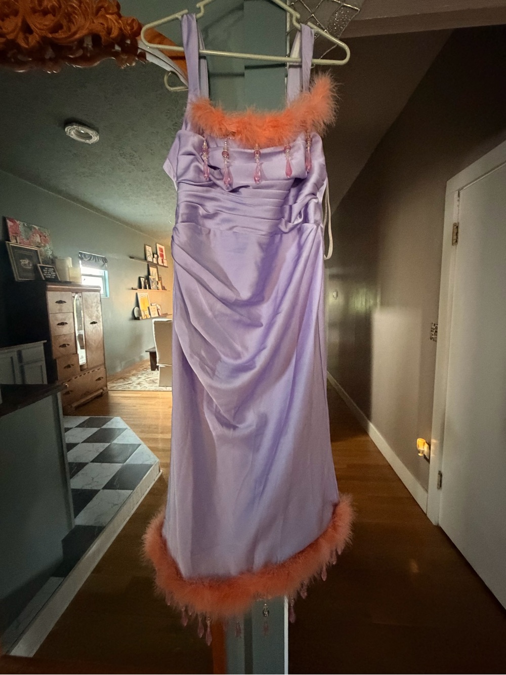Azazie Lilac Square-Neck Sleeveless Maxi Dress